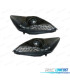 FAROS FORD FOCUS 08- LUZ DIURNA LED NEGRO