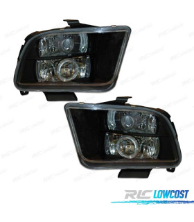 FAROS FORD MUSTANG 05- OJOS ANGEL LED NEGRO