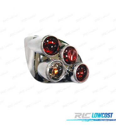 PILOTOS FORD FIESTA 96- LOOK LEXUS LED CRISTAL FONDO CROMO