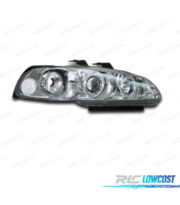 FAROS HONDA CIVIC III 3P 92-95 OJOS ANGEL FONDO CROMO