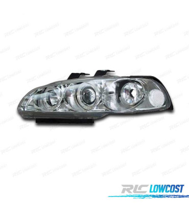 FAROS HONDA CIVIC III 3P 92-95 OJOS ANGEL FONDO CROMO