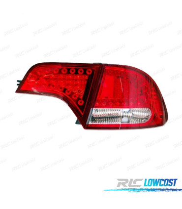 PILOTOS HONDA CIVIC HYBRID 4P 06- LOOK LEXUS LED ROJO CROMO