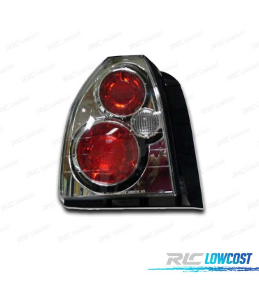 PILOTOS TRASEROS HONDA CIVIC 3P 96- LOOK LEXUS MODEL II FONDO CROMO