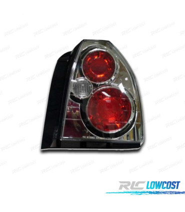 PILOTOS TRASEROS HONDA CIVIC 3P 96- LOOK LEXUS MODEL II FONDO CROMO