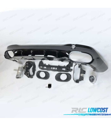 DIFUSOR MERCEDES CLA W118 19- LOOK CLA35 NEGRO BRILLO + COLAS ESCAPE
