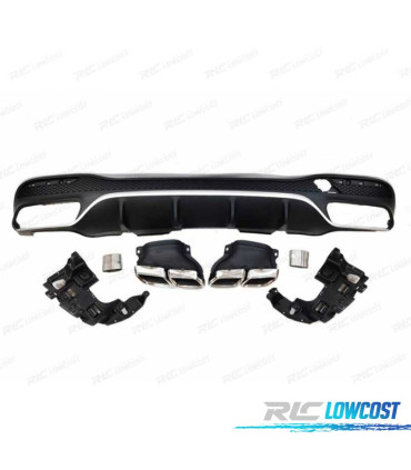 DIFUSOR MERCEDES GLE W166 15-19 LOOK AMG GLE63 + COLAS ESCAPE
