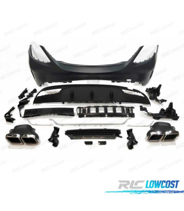 PARAGOLPES TRASERO MERCEDES CLASE C W205 14-18 LOOK C63 + COLAS ESCAPE