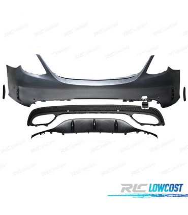 PARAGOLPES TRASERO MERCEDES CLASE C W205 14-18 LOOK C63 + COLAS ESCAPE