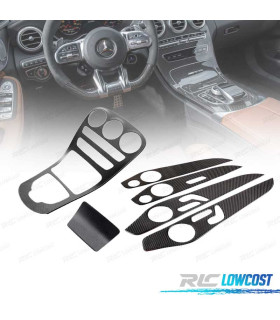 KIT EMBELLECEDORES INTERIOR MB CLASE C W205 14-18 CARBONO