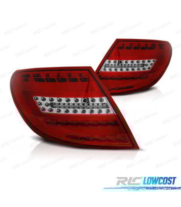 PILOTOS LED MERCEDES CLASE C W204 07-11 LOOK CARDNA ROJO