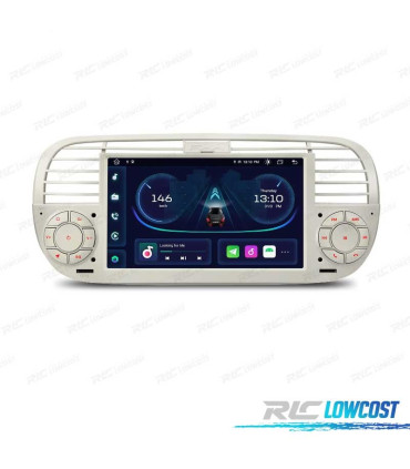 RADIO GPS ANDROID 12 PARA FIAT 500 07-15 BLANCO
