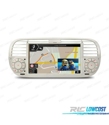 RADIO GPS ANDROID 12 PARA FIAT 500 07-15 BLANCO