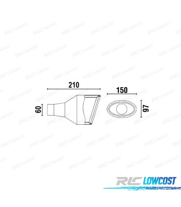 COLA ESCAPE IZQ UNIVERSAL LOOK CUPRA 3 OVALADA