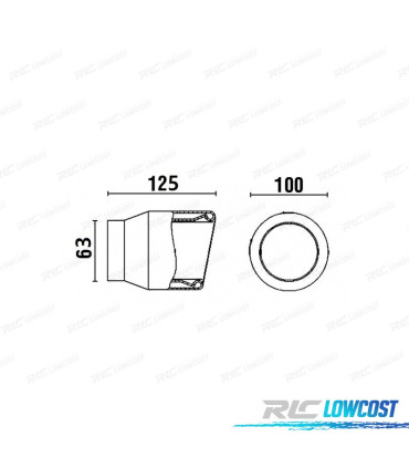 COLA ESCAPE UNIVERSAL CORTA CROMADA