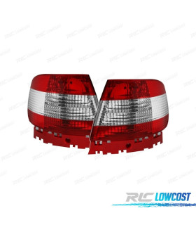 PILOTOS AUDI A4 B5 LED ROJO CROMO