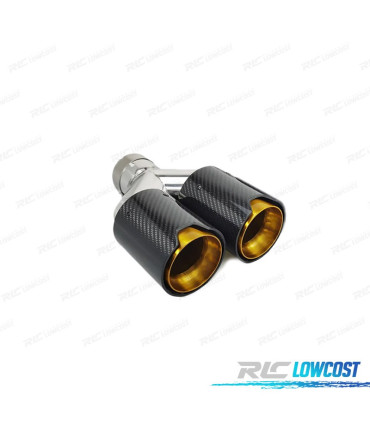 COLA ESCAPE IZQ BMW LOOK M PERFORMANCE DORADO CARBONO