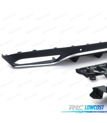 DIFUSOR MERCEDES CLASE C C205 COUPE AMG 14-18 LOOK C63 MOLDURA PLATEADA