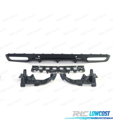 DIFUSOR MERCEDES CLASE C C205 COUPE AMG 14-18 LOOK C63 MOLDURA NEGRO BRILLO