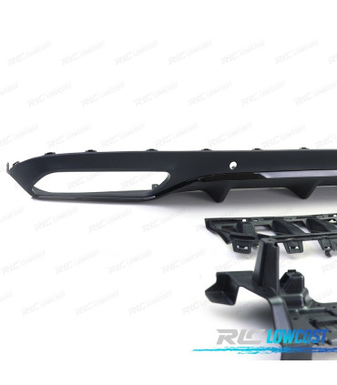 DIFUSOR MERCEDES CLASE C C205 COUPE AMG 14-18 LOOK C63 MOLDURA NEGRO BRILLO