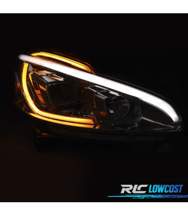 FAROS PARA PEUGEOT 208 12-15 TUBE LIGHT LED NEGROS