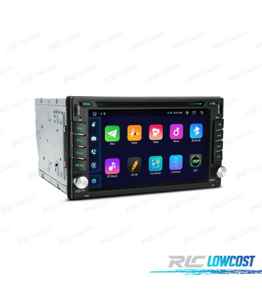 RADIO GPS ANDROID 12 PARA SEAT SKODA VOLKSWAGEN VW 7" TÁCTIL HD DVD BLUETOOTH USB SD