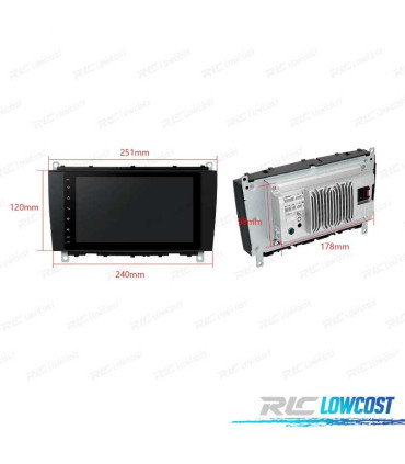RADIO GPS ANDROID 12 PARA MERCEDES W639 03-06 W203 00-04 W168 98-02 W209 W463 98-06