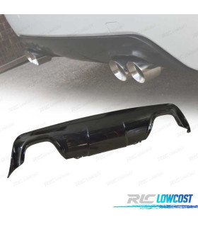 DIFUSOR BMW E60 03-10 LOOK M DOBLE SALIDA NEGRO BRILLO