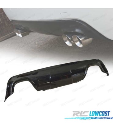 DIFUSOR BMW E60 03-10 LOOK M DOBLE SALIDA NEGRO BRILLO