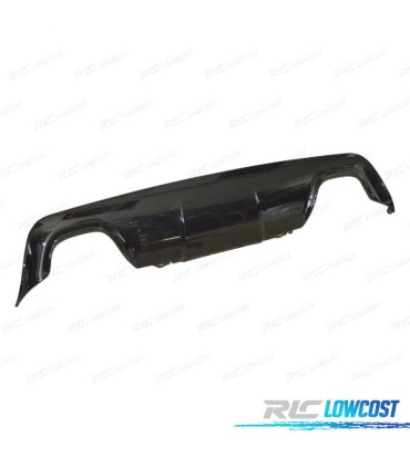 DIFUSOR BMW E60 03-10 LOOK M DOBLE SALIDA NEGRO BRILLO