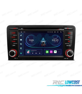 RADIO GPS ANDROID 12 AUDI A3 8P 8PA USB GPS TACTIL HD OCTA-CORE