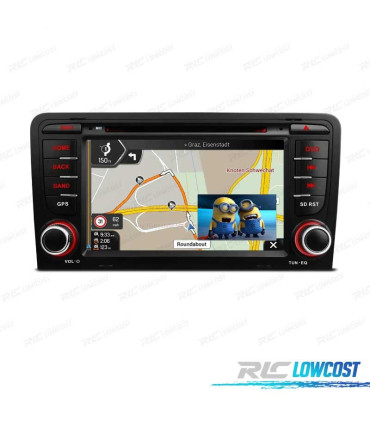RADIO GPS ANDROID 12 AUDI A3 8P 8PA USB GPS TACTIL HD OCTA-CORE