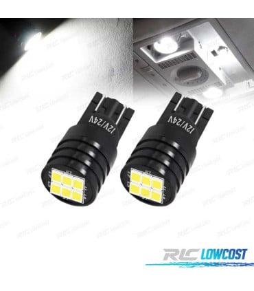 BOMBILLAS LED BLANCO DIAMANTE W5W T10 - BLACK SERIES