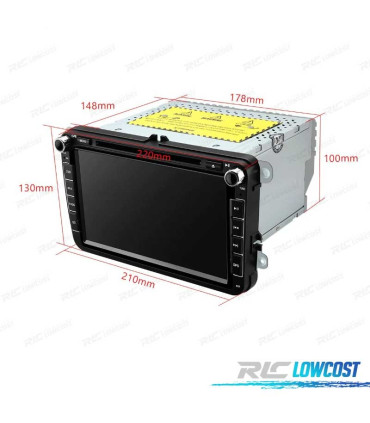 RADIO GPS ANDROID 14 PARA VOLKSWAGEN VW GOLF POLO PASSAT CADDY TOURAN USB GPS TACTIL HD