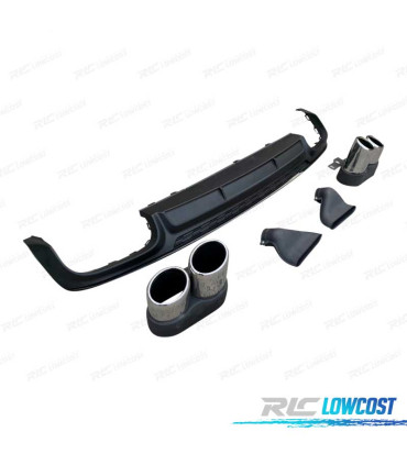 DIFUSOR AUDI A6 S LINE 18-22 LOOK S6 + COLAS ESCAPE CROMO