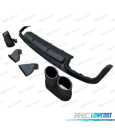 DIFUSOR AUDI A6 S LINE 18-22 LOOK S6 + COLAS ESCAPE NEGRO