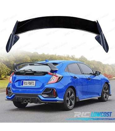 ALERON HONDA CIVIC HATCHBACK 16-20 LOOK TYPE R NEGRO BRILLO