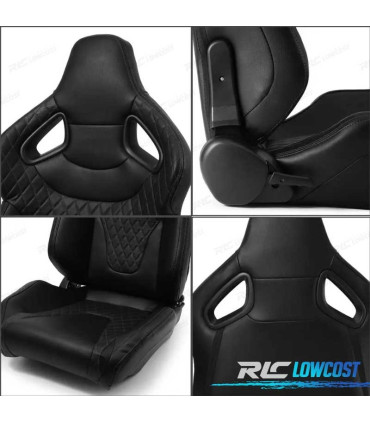 ASIENTO BAQUET UNIVERSAL CUERO NEGRO ESTILO SPORTSTER
