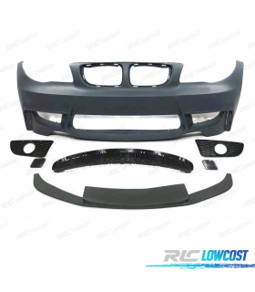 PARAGOLPES DELANTERO BMW E81 E82 E88 06-10 LOOK 1M PDC + LIP FRONTAL