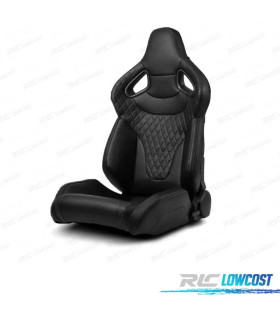 ASIENTO BAQUET UNIVERSAL CUERO NEGRO ESTILO SPORTSTER