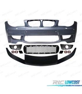 PARAGOLPES DELANTERO BMW E81 E82 E88 LOOK 1M PDC SRA + LIP FRONTAL