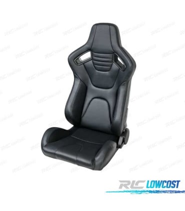 ASIENTO BAQUET UNIVERSAL CUERO NEGRO LOOK EVO
