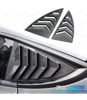 CUBRE CRISTALES LATERAL TESLA MODEL Y 20- LOOK CARBONO
