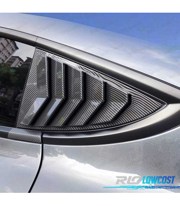 CUBRE CRISTALES LATERAL TESLA MODEL Y 20- LOOK CARBONO