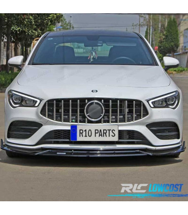 SPOILER LIP MERCEDES CLA W117 AMG 14-18 LOOK BRABUS NEGRO BRILLO