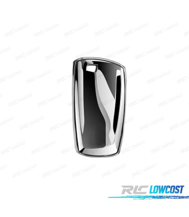 FUNDA CARCASA LLAVE BMW CUADRADA CROMO