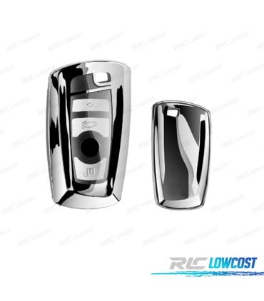 FUNDA CARCASA LLAVE BMW CUADRADA CROMO