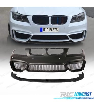 PARAGOLPES DELANTERO BMW E90 E91 LCI 08-12 LOOK M4 PDC + SPOILER LIP