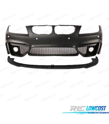 PARAGOLPES DELANTERO BMW E90 E91 08-12 LOOK M4 PDC REJILLA NIEBLA + SPOILER LIP