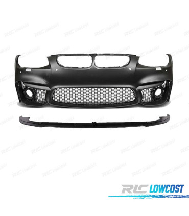 PARAGOLPES DELANTERO BMW E92 E93 06-10 LOOK M4 PDC SRA REJILLAS NIEBLA + SPOILER LIP