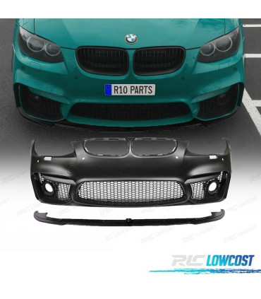 PARAGOLPES DELANTERO BMW E92 E93 10-13 LOOK M4 PDC REJILLAS NIEBLA + SPOILER LIP